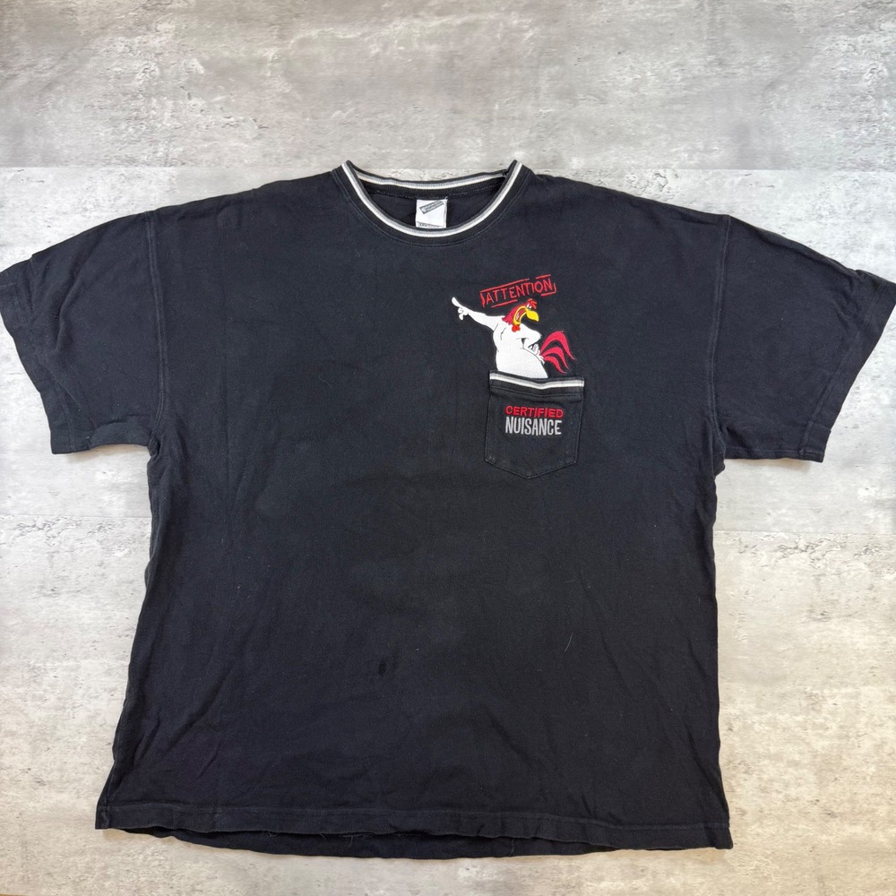 Vintage Warner Bros Studio Store Foghorn Leghorn Certified Nuisance Shirt XXL